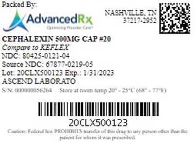 Cephalexin 500mg Cap Qty 20 Ndc 80425 0121